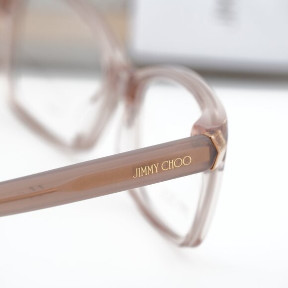 Jimmy Choo JC225 0FWM 00 Rectangle 52mm Eyeglasses - Transparent Nude - Picture 5 of 10